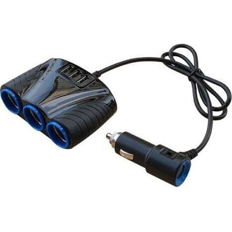 12V chargeur de voiture 3 en 1 allume-cigare inverseur adaptateur secteur USB chargeur de voiture prise pour IPhone IPad téléphone portable DVR GPS 1 pièces