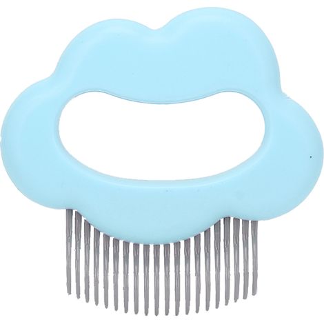 Peigne en coquillage pour chat, massage doux et sans danger pour l'épilation, idéal pour les petits animaux comme les lapins et les chats (bleu). (1/5)
