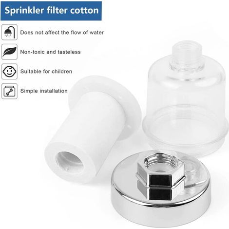 Filtre Eau Douche Filtre Douche Anti Calcaire avec 6 Cartouches Filtrantes Épaissies Filtre Efficacement les Impuretés Dans l'eau, pour Robinets ou Douche (1/3)