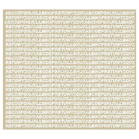 Lettere adesive autoadesive, lettere da 5 mm, beige opache (1/2)