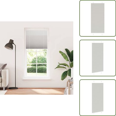vidaXL Plissee Hellgrau 85x200 cm Stoffbreite 84,4 cm Polyester (1/5)