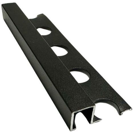 Profilo Quadro in Alluminio - Finitura Sabbia - Barra da 2,5 metri : Colore - Sabbia Nero, Modello - 10 MM