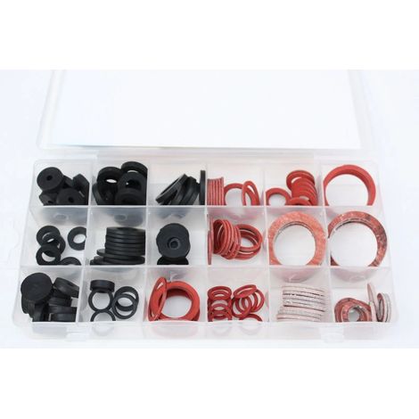 Kit de joints sanitaires, 141 pièces, joints toriques, joints caoutchouc, assortiment avec boîte (1/3)