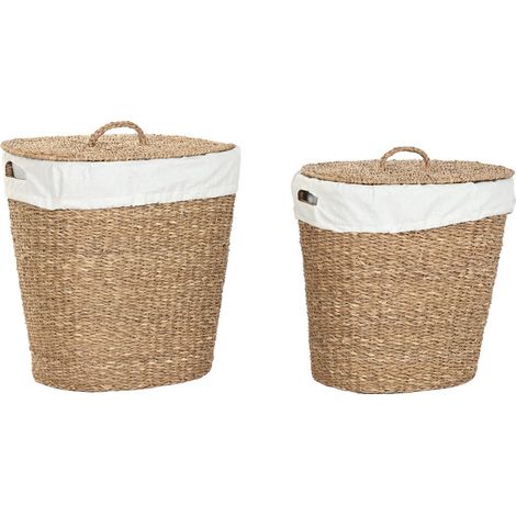 Cesta Ropa Set 2 Seagrass Algodon 50X42X51 Ovalada (1/3)