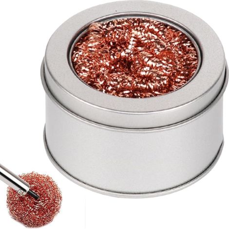 GARRYFIZH Nettoyeur de fer à souder, Acier Inoxydable, Fil de nettoyage de panne à souder, Pas Besoin D'Ajouter D'Eau Flux Soudure éPonge à Souder (1/5)