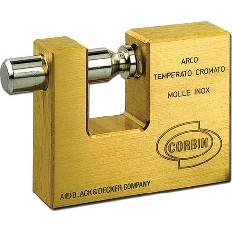 LUCCHETTO SERRANDA OTTONE PL311 CORBIN 50MM MIGNON (1/2)
