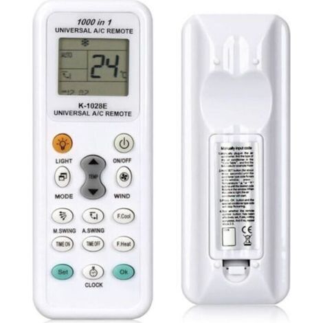 Télécommande universelle pour climatiseur, compatible avec Fujitsu, Samsung, Daikin, Mitsubishi Electric, LG, Hisense, Geepas, Haier, Panasonic, Gree et autres climatiseurs (1/4)