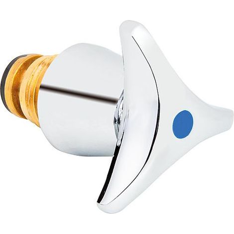 Tete robinet 3/4" froid avec poignee trois pans en laiton