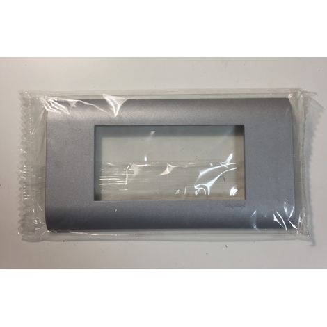 Legrand 075134 - Placa Aluminio Horizontal 4 Módulos (MODELO ANTIGUO)