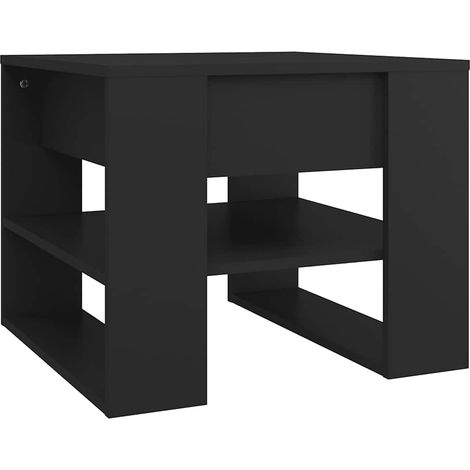 Maison Exclusive - Couchtisch Schwarz 55,5x55x45 cm Holzwerkstoff (1/5)