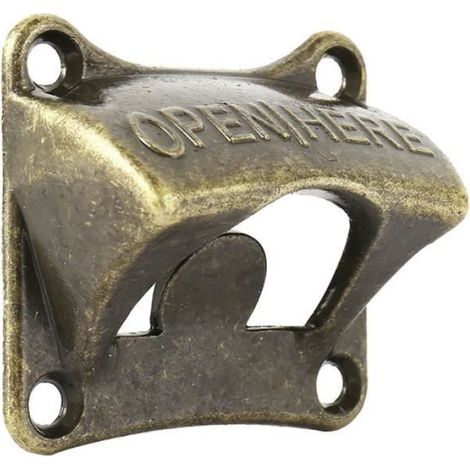 Ouvre-Boite Murale Carrée - Acier Inoxydable - Pour Bières - 63 x 57 mm - 1 Pièce (1/4)
