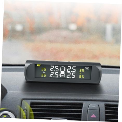 Reifendruckkontrollanzeige Monitore Reifensensor Sensoren Reifendruckwerkzeug Digitale elektronische Automobilkomponente Schwarz (1/5)