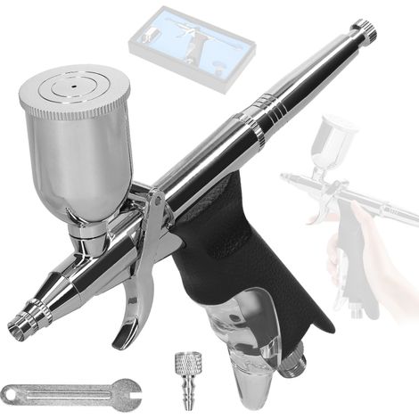 Irovami Aérographe 0.3mm professionnel – 15cc, maquillage/maquette – Idéal pour peinture, DIY, loisirs créatifs (1/5)