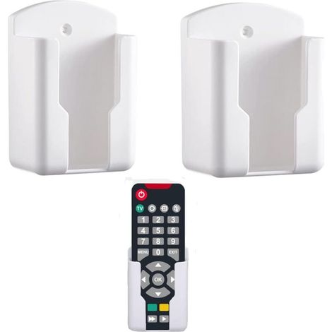 Soporte de control remoto de pared KZQ, control remoto pequeño, caja de almacenamiento de pared, soporte de control remoto para montaje en pared, caja de almacenamiento para control remoto universal p (1/4)