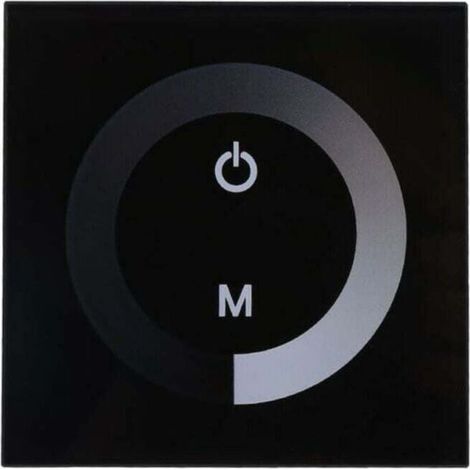 Variateur de Lumière,Dimmable LED panneau tactile couleur unique variateur interrupteur mural contrôleur panneau tactile barre lumineuse LED DC 12V-24V silencieux avec(Noir)
