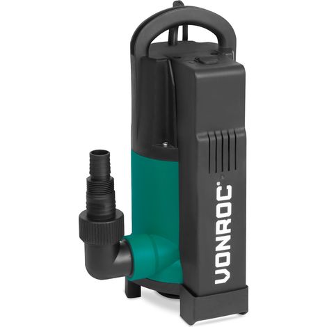 Vonroc – Pompe submersible 750W – Débit 14000 l/h – Flotteur intégré pour espaces restreints – Hauteur de refoulement 7,5m – Pour eaux claires et légèrement polluées (1/5)