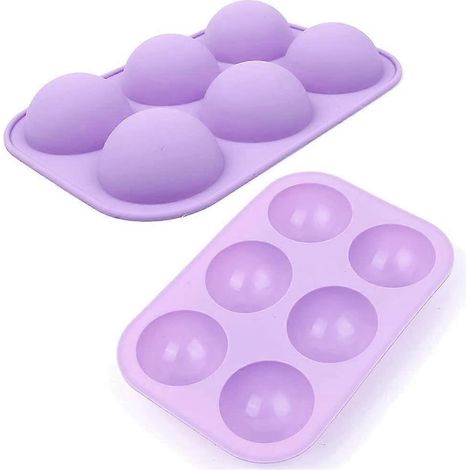 Silikon-Puddingform mit 6 Mulden, zur Herstellung von Gelees, Pralinen, handgemachten Seifen, Modellbauprojekten und Eiscreme.