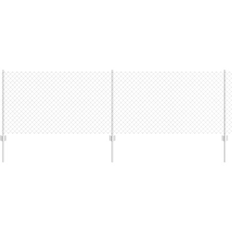 Maison Exclusive - Kettenzaun mit Pfosten 25 x 0,8 m (B x H) Feue