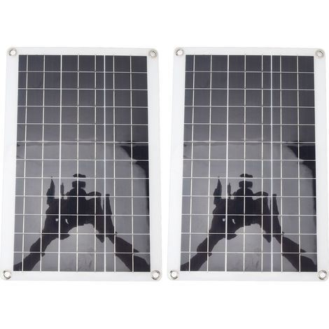Kit solaire 18 W 18 V, panneau en silicium polycristallin, sortie CC USB Type-C, contrôleur 100 A et câbles pour camping-cars autonomes. (1/5)