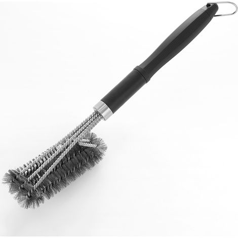 Brosse de nettoyage et grattoir 43 cm (17 pouces) en acier inoxydable pour barbecue, accessoires pour barbecue d'extérieur (1/4)