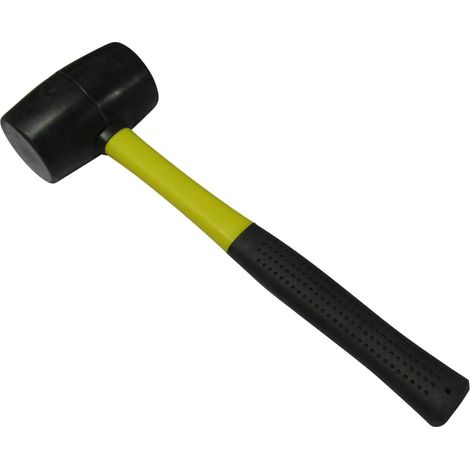 Rubber Mallet Hammer Fibreglass Handle (32oz Soft Grip Paving Tiling Tool Camping) (1/5)