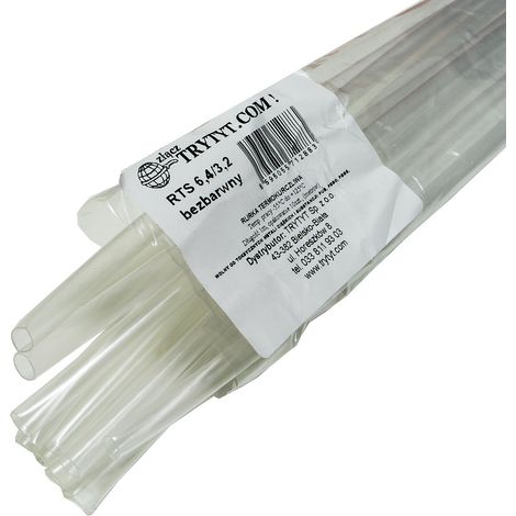 10x Tubo termorretráctil RTS 6.4/3.2 incoloro (1/4)