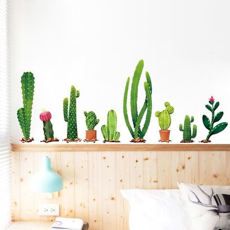 Stickers muraux 3D cactus animaux - Décoration murale pour chambre (1/5)