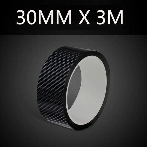 (30 mm x 3 m) Autocollants de protection pour voiture en fibre de carbone 5D : protection des seuils de porte,protection anti-rayures,protection pour pare-chocs,ruban adhésif de protection pour voitur (1/3)