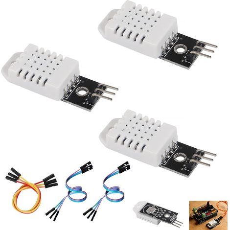 3-Piece Sensor, DHT22 AM2302, Integrated Cable, High Accuracy, Compatible with Arduino and Raspberry Pi, Weather Station (1/5)