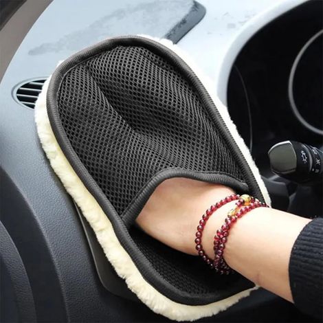 Spugna in microfibra per autolavaggio, double-face, assorbente, spugna spessa per la pulizia di auto, mobili e vetri. (1/5)