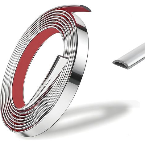 Bande Chrome Voiture 6mm x 6m Baguette Chromée Autocollante (1/5)