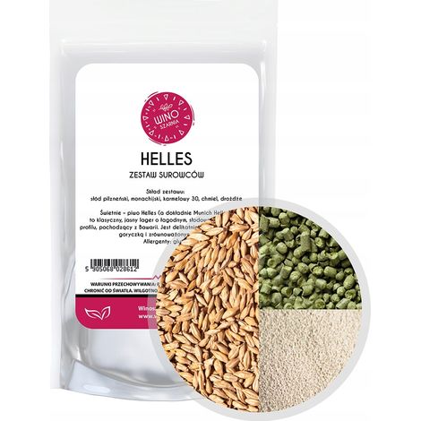 Kit de materias primas Helles - Malta y lúpulo para cerveza (5 litros) (1/4)