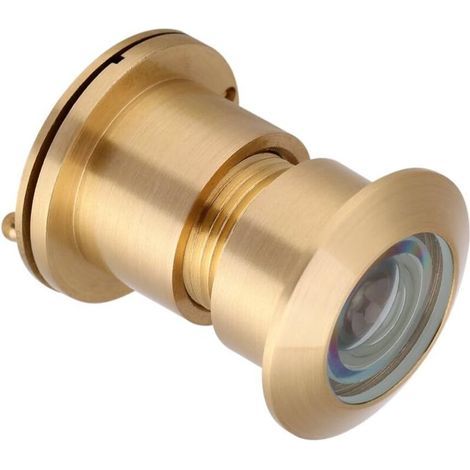 Visionneuse de Porte de 28 mm à Grand Angle de Vision avec Couvercle de confidentialité Robuste Accessoires de Porte antivol en cuivre Pur et Verre Optique (Or) (1/5)