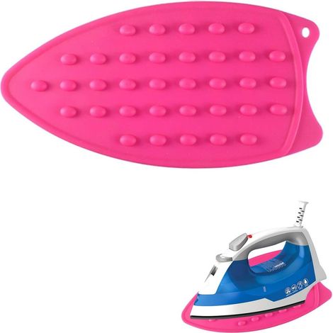 Tapis de repassage lot de 1 en silicone rose rouge résistant à la chaleur pour fer à repasser table et plan de travail avec protection anti brûlure (1/5)