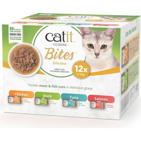 Trocitos de carne en salsa para gatos Catit Cuisine Bites