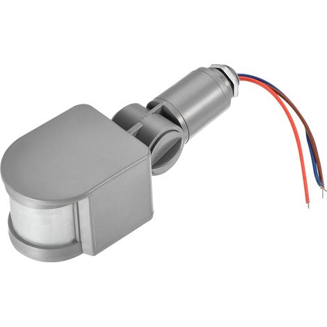 Détecteur de mouvement infrarouge PIR AC110-240V pour éclairage au sol, gris anthracite.