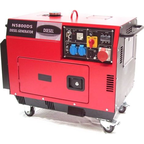 Diesel Stromerzeuger 5800 Generator 06263 schallisoliert 400V leise schallgedämm