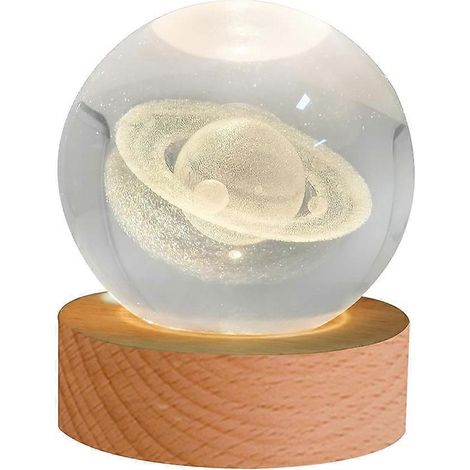 Crystal Ball Night Light LED Galaxy Glass Ball - Saturn (1/5)