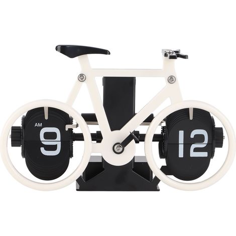 Reloj de Solapa Vintage Forma Bicicleta, Mecanismo Automático en Acero Inoxidable 20x9x12cm - Ideal para Escritorio y Salón (1/5)