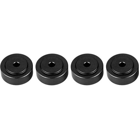 4-teiliges Set Antivibrationsfüße 20x8mm aus schwarzer Aluminiumlegierung für Audiogeräte (1/5)