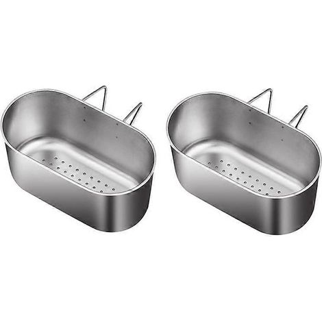 Lot de 2 paniers d'égouttage pour évier de cuisine, égouttoir à vaisselle, support suspendu pour filtre à eau, support pour filtre (1/5)