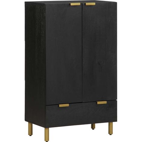 vidaXL Highboard Black 60x33x100 cm Engineered Wood (1/5)