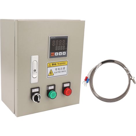 Régulateur de température PID 220VAC 4KW 18A avec sonde thermocouple précise, boîtier de contrôle intelligent pour chauffage 4000W. (1/5)