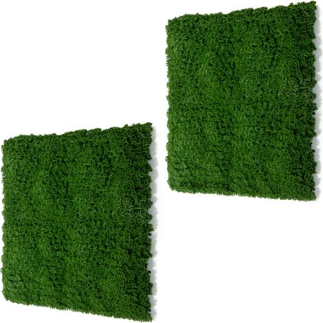 STI Siepe Pannello di Muschio artificiale 3D Verde Scuro 2pz 50x50cm (1/5)