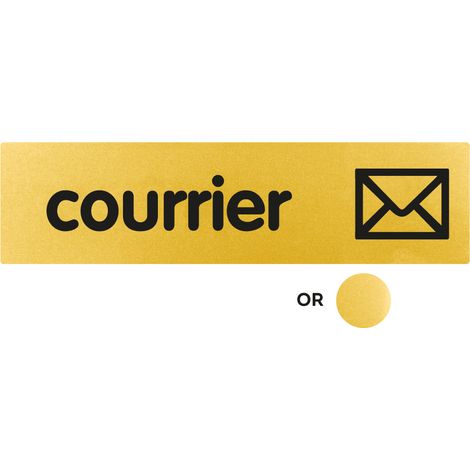 Plaque de porte Courrier - Classique or 170x45mm - 4490311