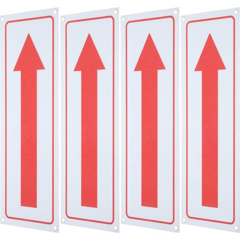 Panneaux Fléchés en Alliage D'aluminium 4 Pièces, Panneaux de Signalisation Gauche et Droite, Résistants aux Intempéries, pour Utilisation Intérieure et Extérieure (1/5)