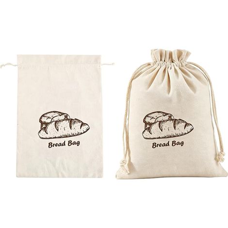 Sac a Pain en Cire d Abeille 30x40cm Lot de 2 Naturel (1/5)