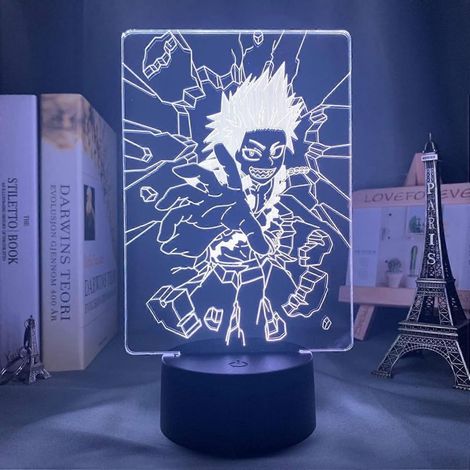 Veilleuse LED 3D SCSYV pour enfants Eijiro Kirishima, lampe de nuit LED inspirée de l'anime My Hero Academia, idéale pour la décoration de chambre d'enfant. Lampe 3D Eijiro Kirishima Bi (1/5)
