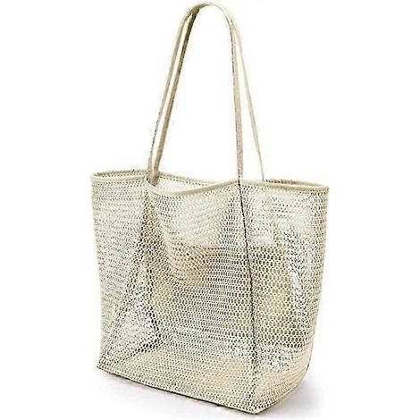 Sacs de plage en filet pour femmes, grands sacs de plage adaptés à la plage, à la piscine et aux voyages.