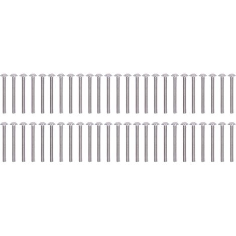 50 vis à tête cylindrique bombée en acier inoxydable A2-70, lot de vis à six pans creux M3x30mm (1/5)
